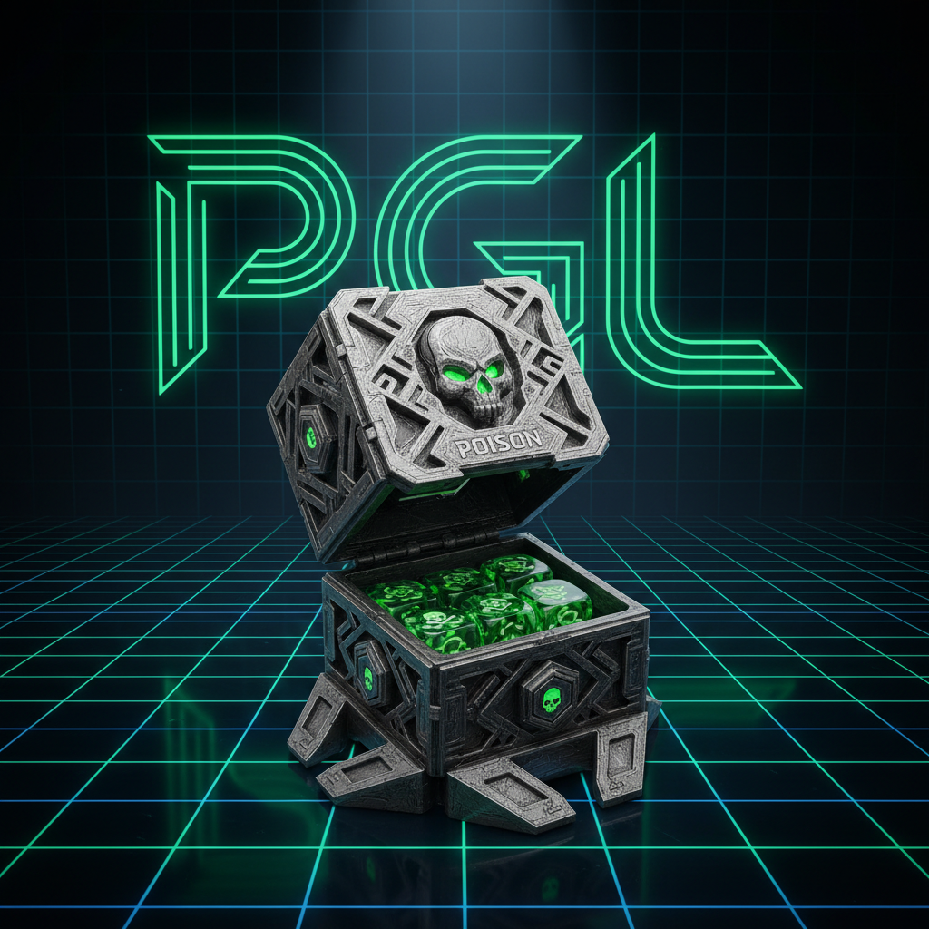 3D Printed MTG Poison Counter Dice Box