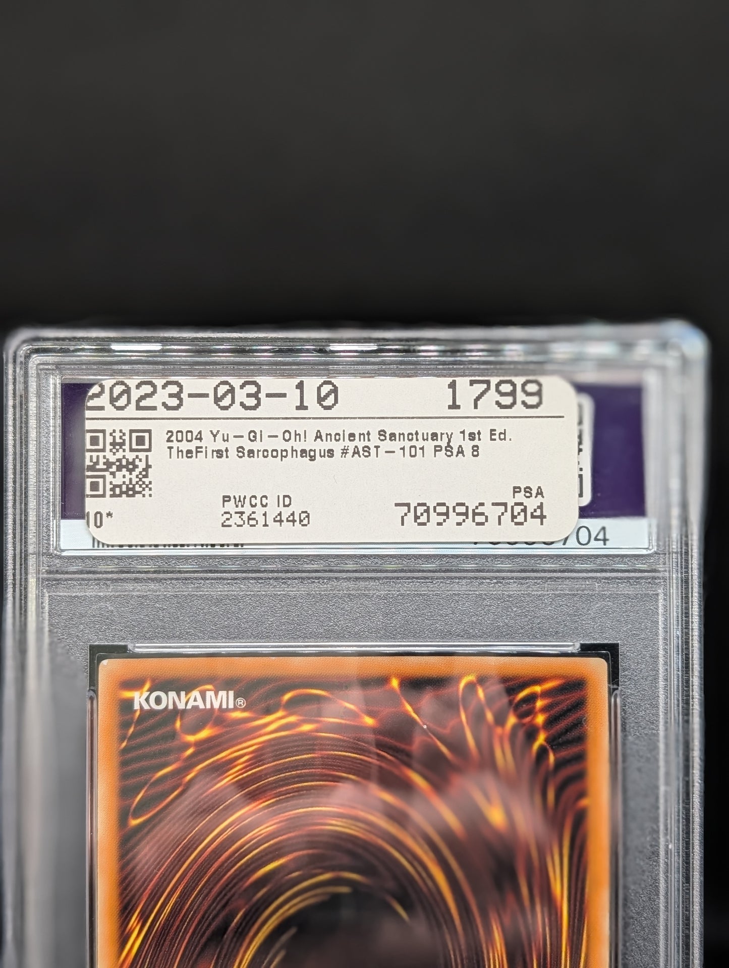 Yu-Gi-Oh! The First Sarcophagus 1st Edition PSA 8
