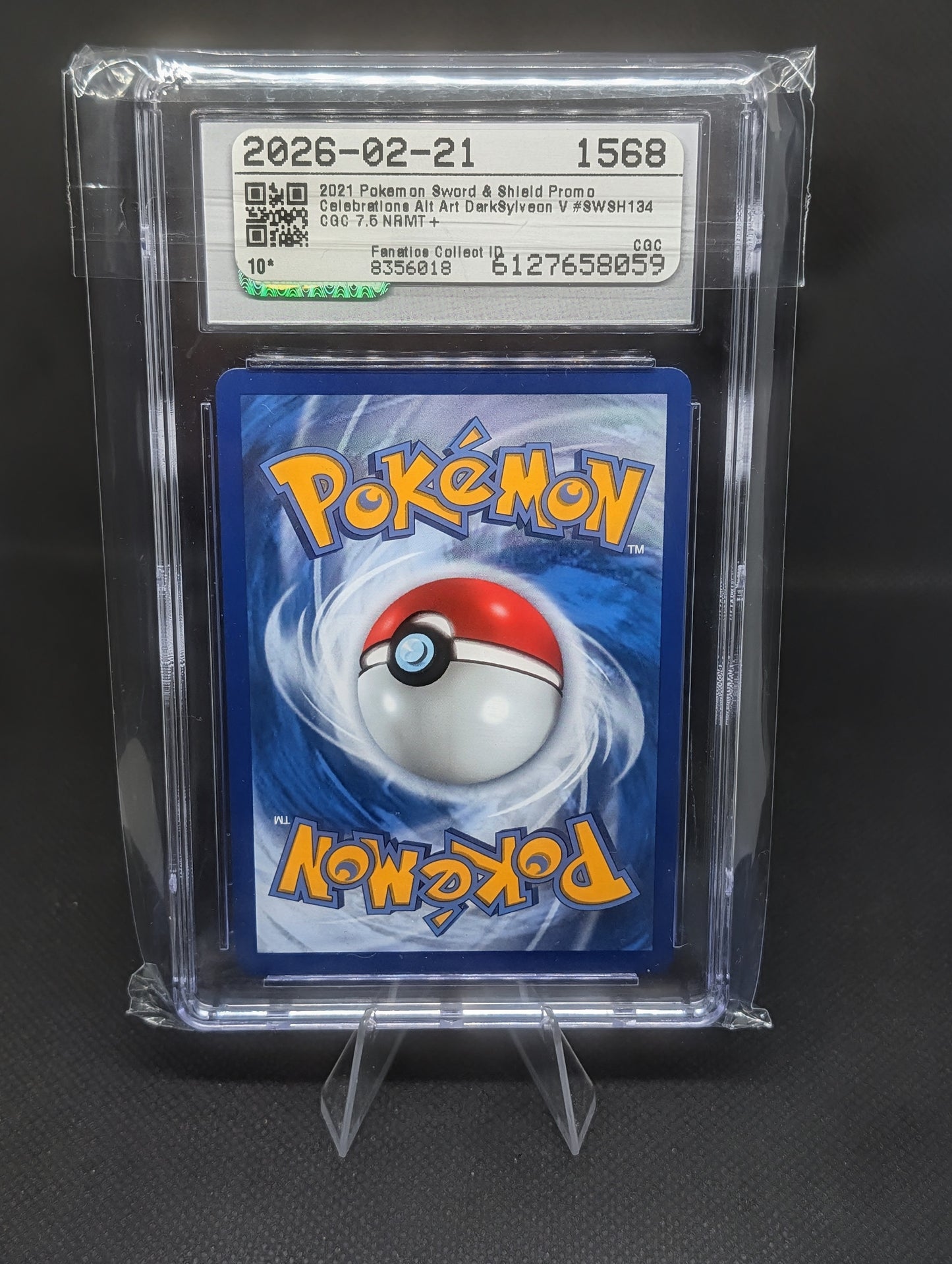 Rare Dark Sylveon V CGC 7.5 Collectible - Enhance Your Pokémon Collection