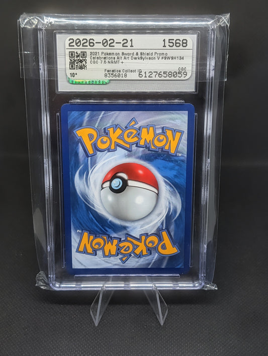 Rare Dark Sylveon V CGC 7.5 Collectible - Enhance Your Pokémon Collection