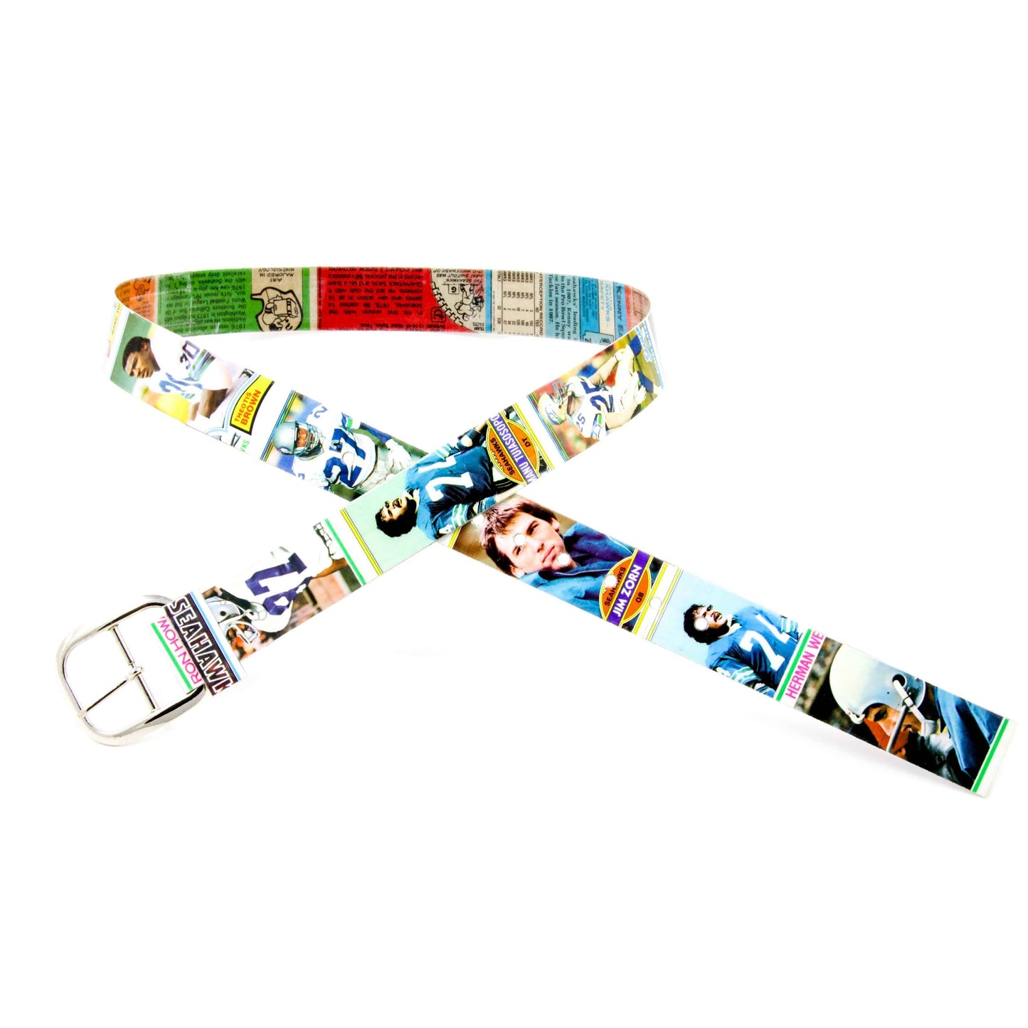 Seattle Seahawks '70s and '80s Football Card Belt