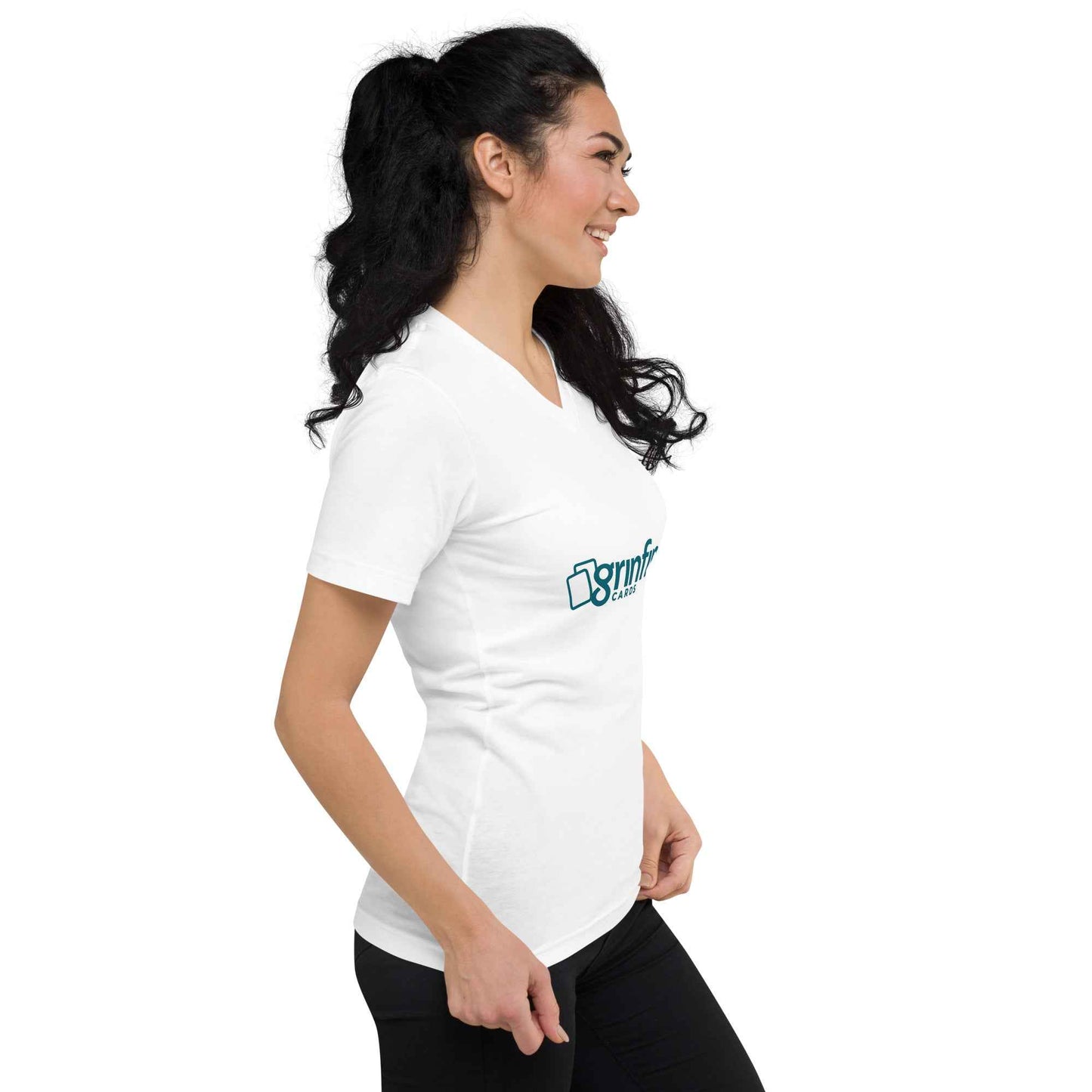 Grinfinite Cards! Unisex Short Sleeve V-Neck T-Shirt