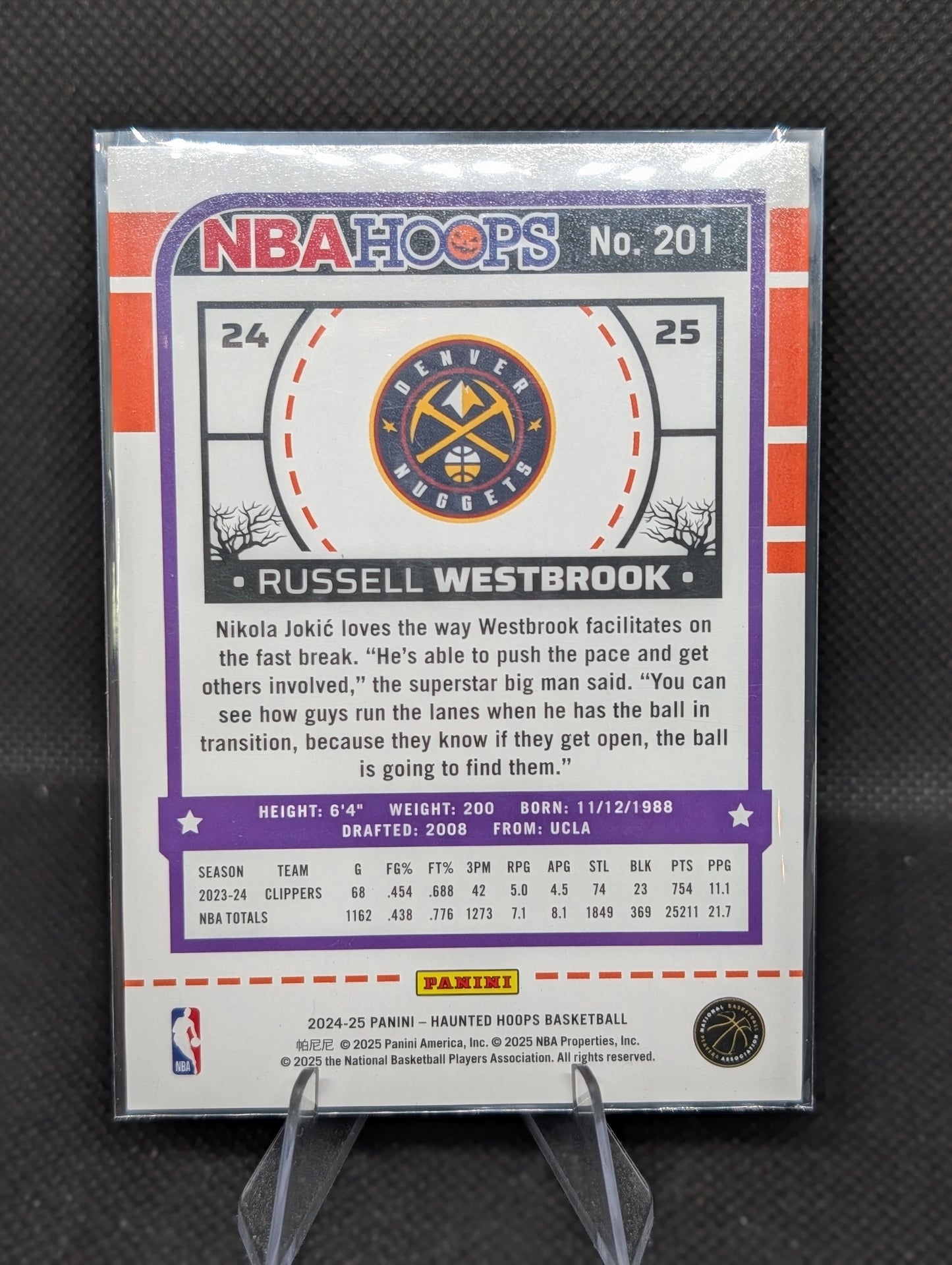 Russell Westbrook #201 Serialized 024/399