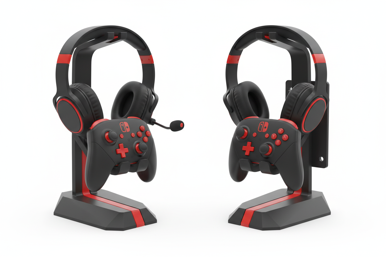 3D Printed Gaming Station — Controller & Headset Dock