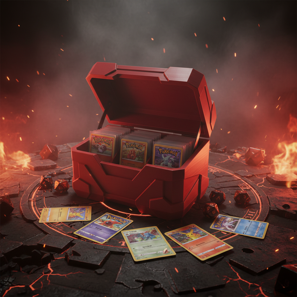 Custom 3D Printed Pokémon Card Box – Large