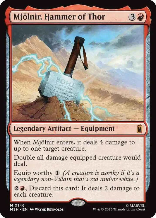 Mjolnir, Hammer of Thor - 146 - Mythic Rare - Marvel Super Heroes