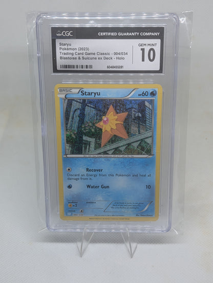 Staryu 004/034 CGC 10 – Carta coleccionable rara en perfecto estado