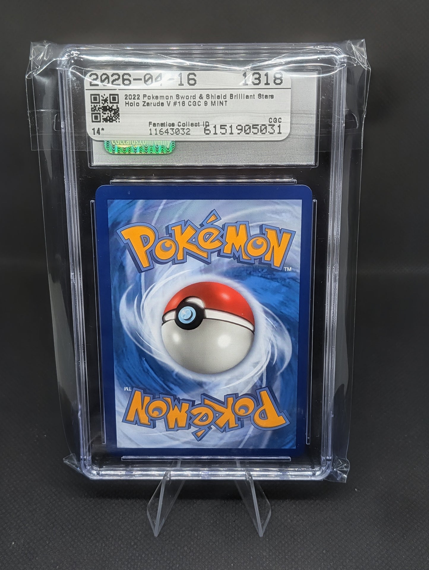 Enhance Your Collection with the Zarude V Brilliant Stars Card - Graded CGC 9