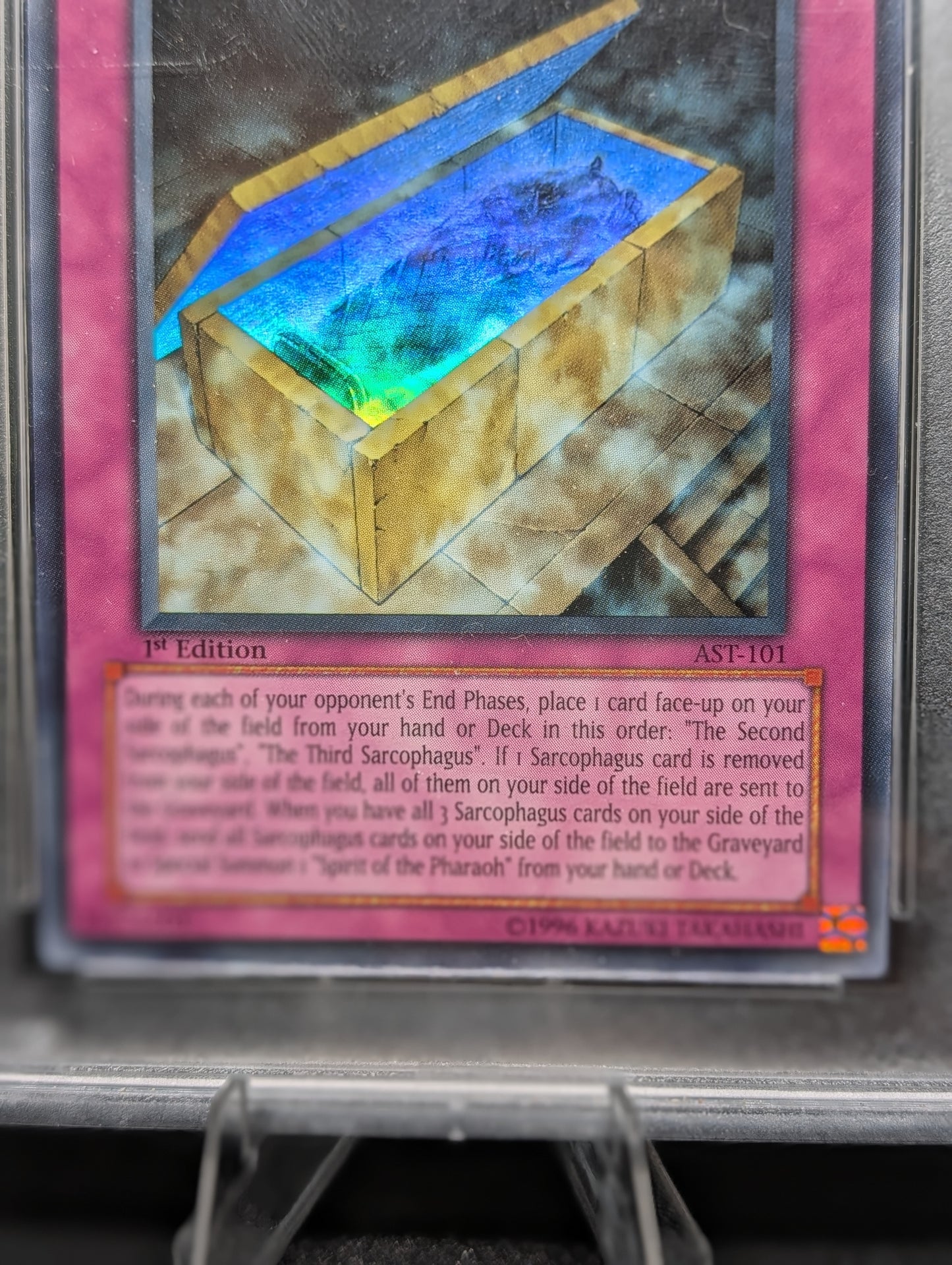 Yu-Gi-Oh! The First Sarcophagus 1st Edition PSA 8