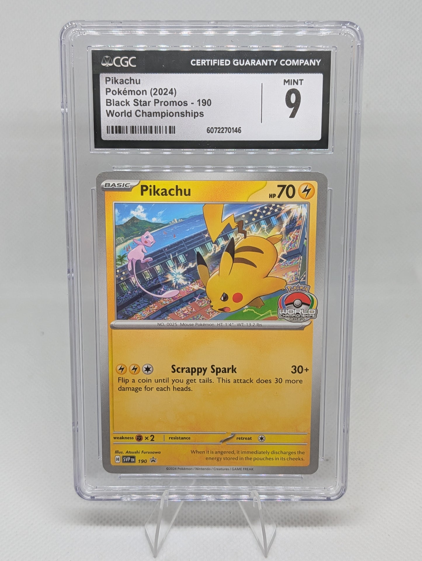Pikachu World Championships 2024 #190 CGC 9