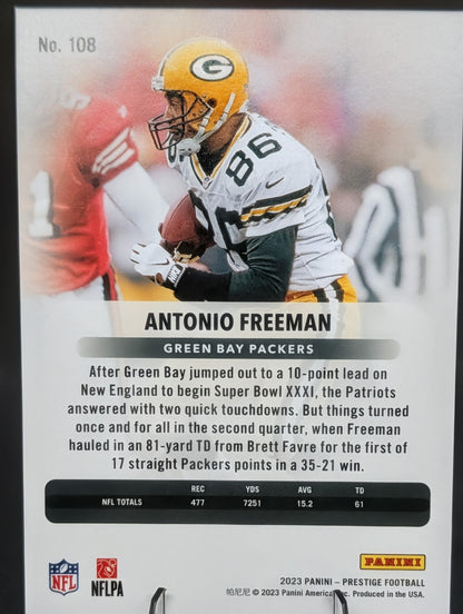 2023 Panini Prestige Xtra Points Antonio Freeman Green Bay Packers n.º 108 Número de serie 66/75