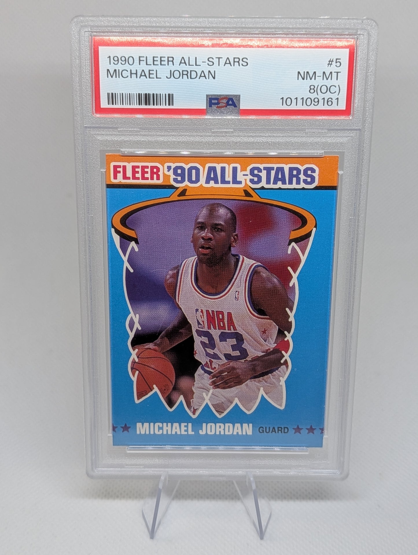 1990 Fleer Michael Jordan All-Stars #5 PSA 8
