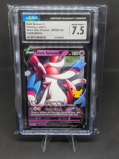 Rare Dark Sylveon V CGC 7.5 Collectible - Enhance Your Pokémon Collection