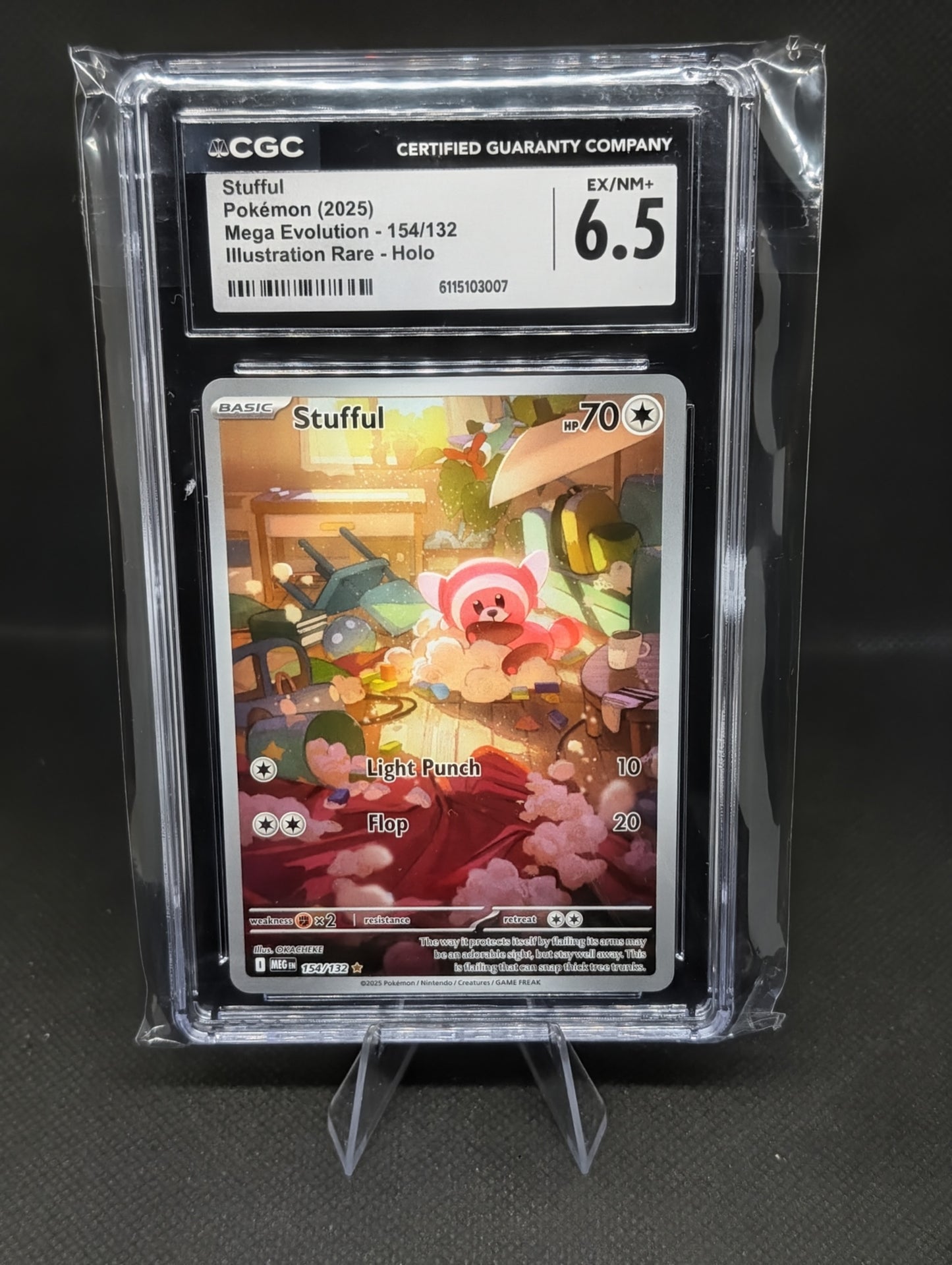 Collectible Stufful Mega Evolution Rare Card - CGC 6.5 Graded