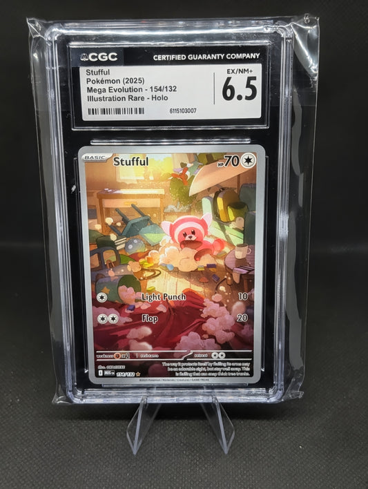 Collectible Stufful Mega Evolution Rare Card - CGC 6.5 Graded