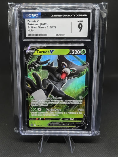 Enhance Your Collection with the Zarude V Brilliant Stars Card - Graded CGC 9