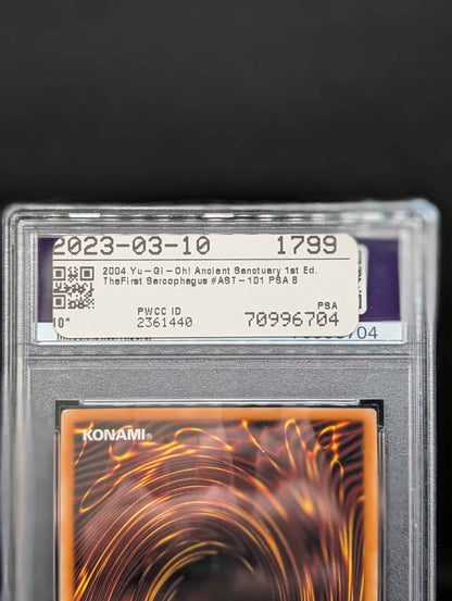 Yu-Gi-Oh! The First Sarcophagus 1st Edition PSA 8