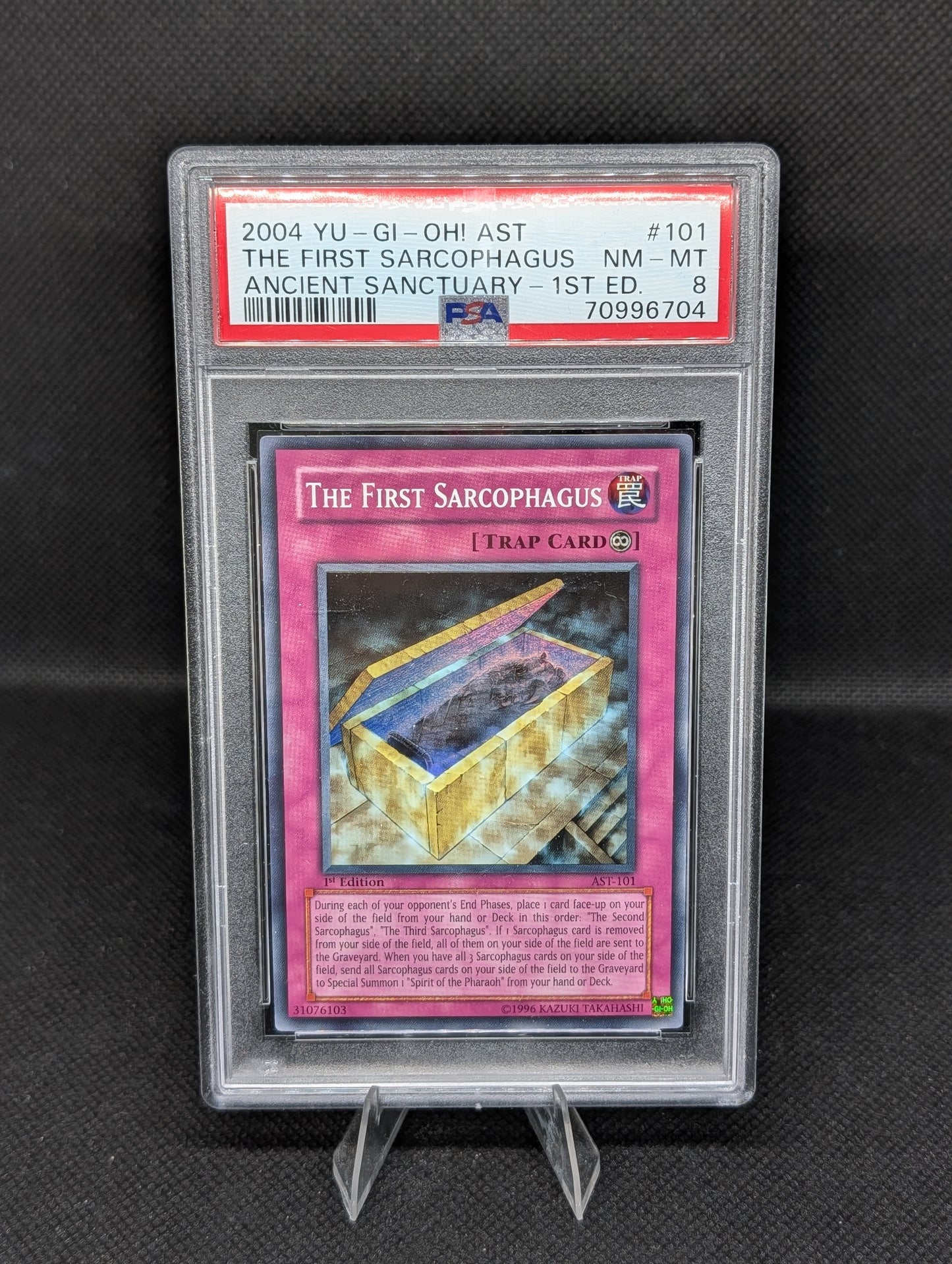 Yu-Gi-Oh! The First Sarcophagus 1st Edition PSA 8