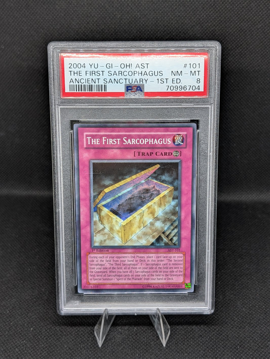 Yu-Gi-Oh! The First Sarcophagus 1st Edition PSA 8