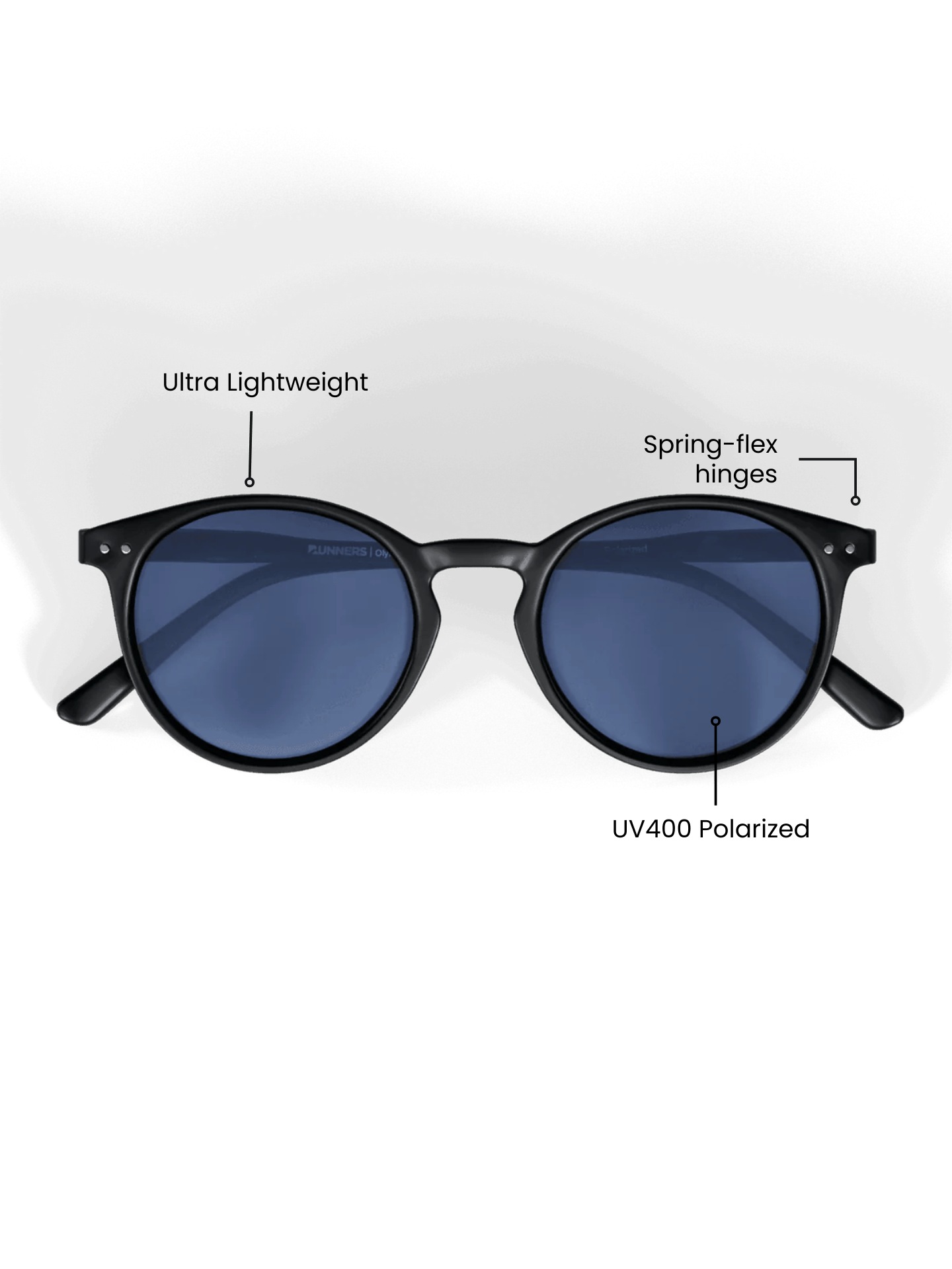 Black Round Polarized Sunglasses - UV400 for Men & Women