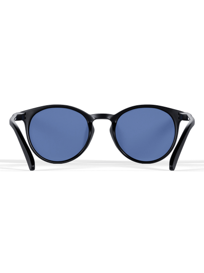 Lunettes de soleil rondes noires polarisées - UV400 pour hommes et femmes