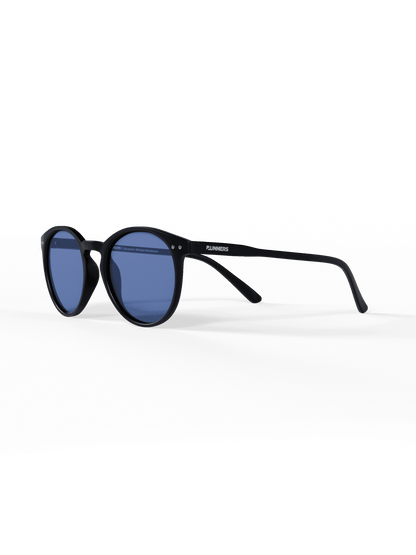 Lunettes de soleil rondes noires polarisées - UV400 pour hommes et femmes