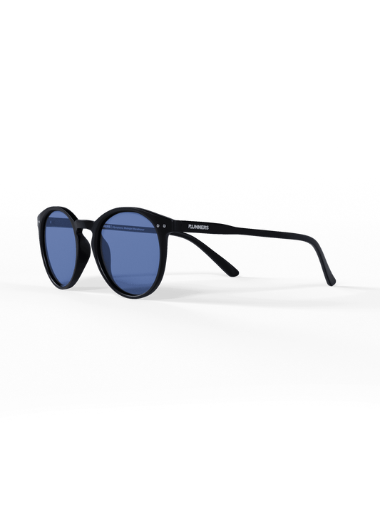 Lunettes de soleil rondes noires polarisées - UV400 pour hommes et femmes