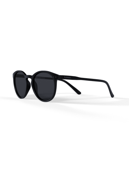 Black Round Polarized Sunglasses - Black Lens UV400 for Men & Women