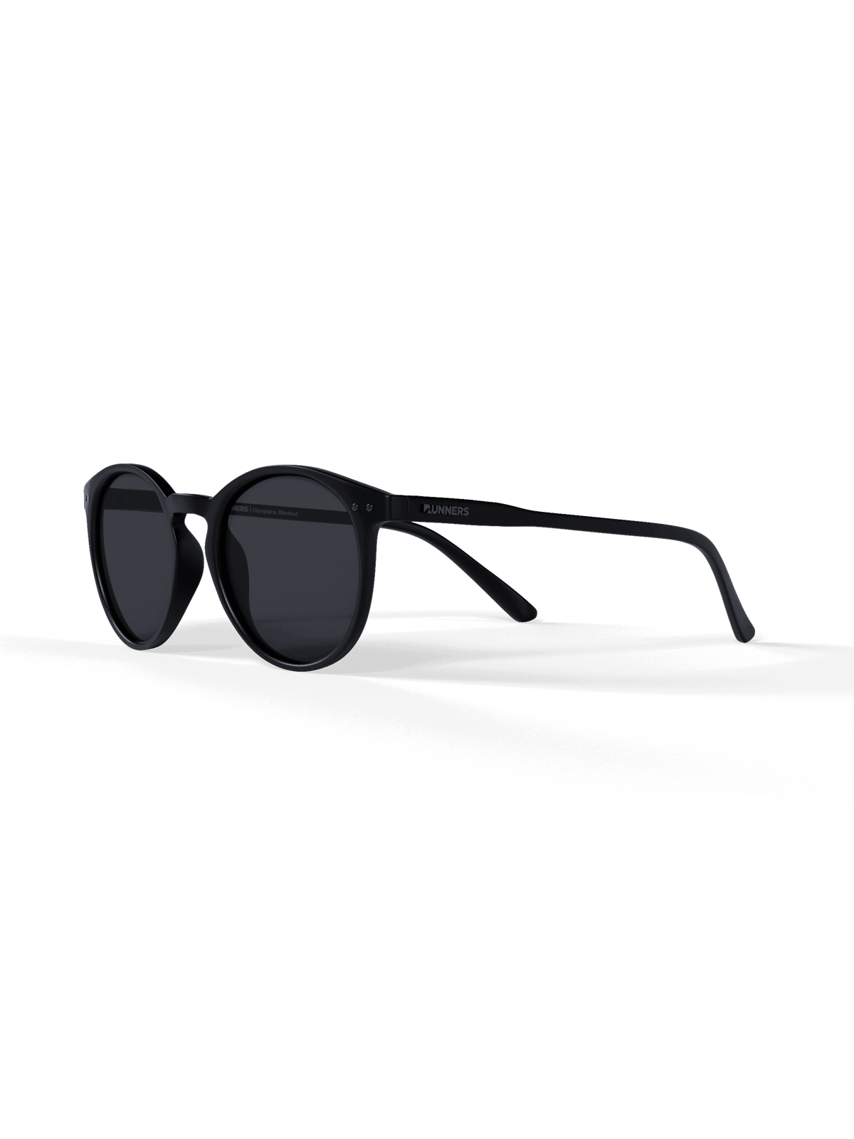 Lunettes de soleil rondes polarisées noires - Verres noirs UV400 pour hommes et femmes