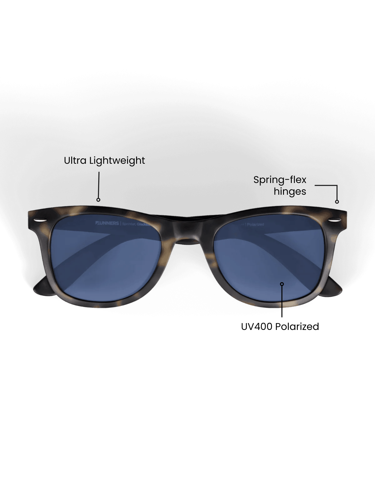 Tortoise Square Sport Sunglasses - Polarized UV400 for Men & Women