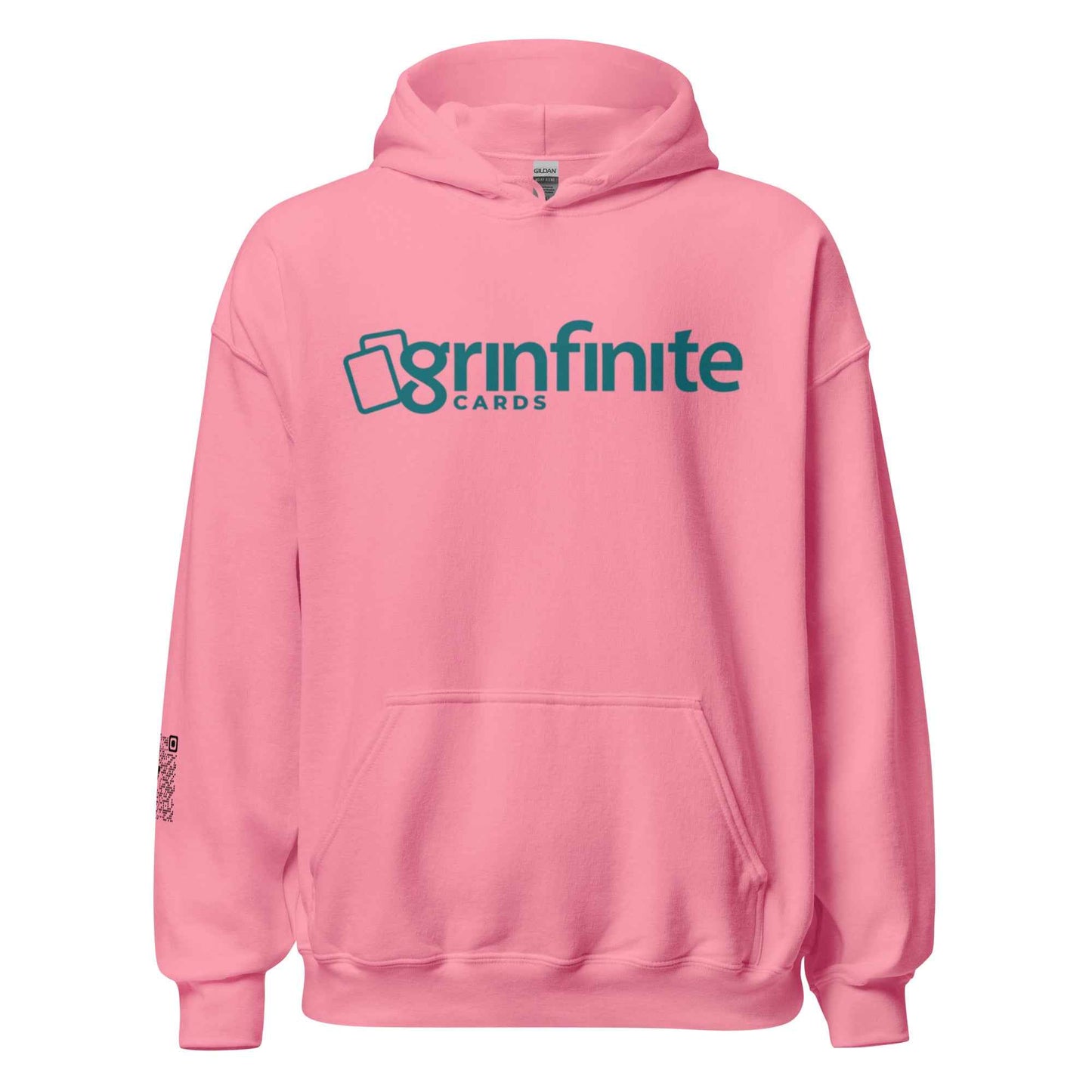 Grinfinite Cards! Unisex Hoodie w/QR code on sleeve