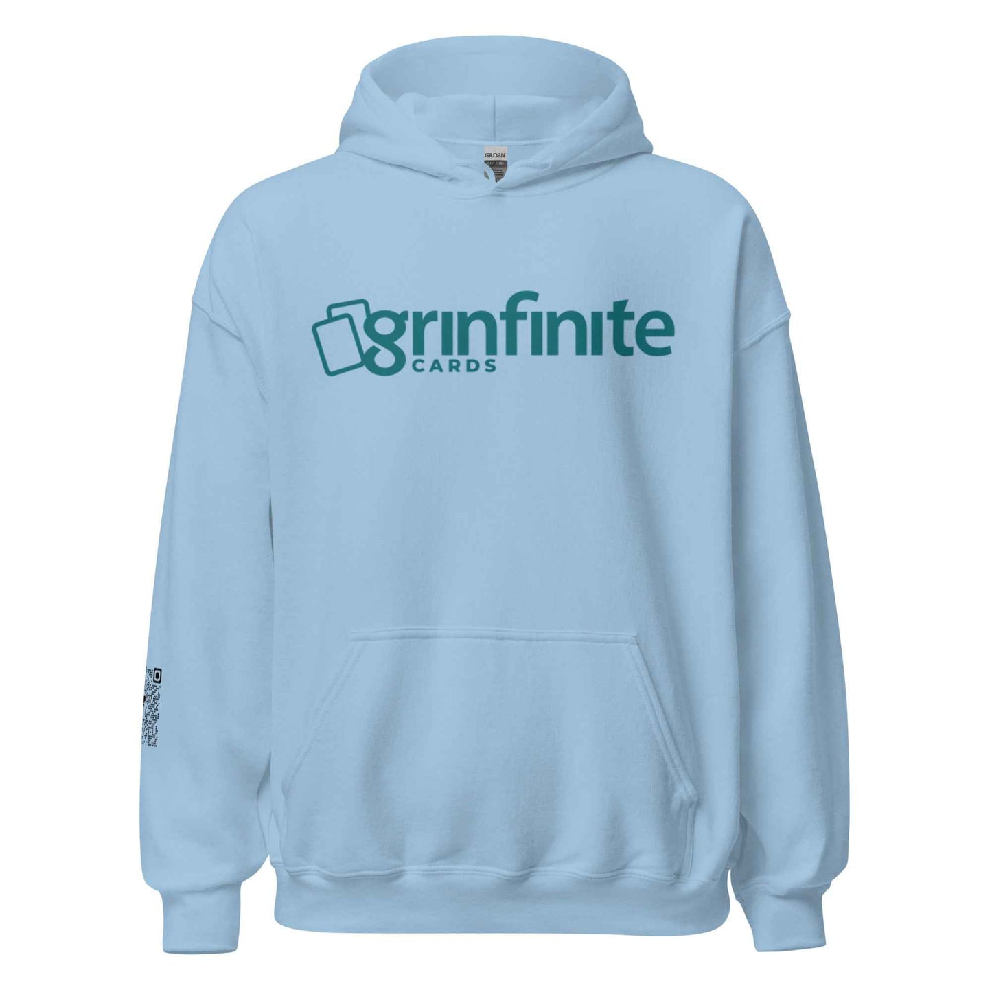 Grinfinite Cards! Unisex Hoodie w/QR code on sleeve