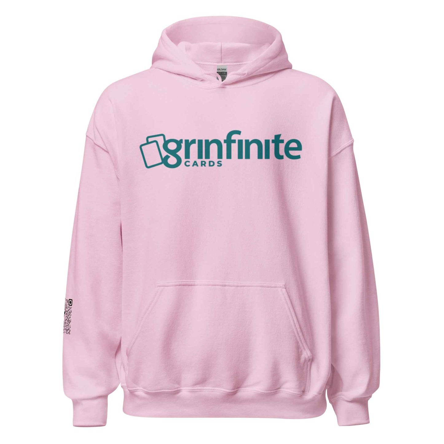 Grinfinite Cards! Unisex Hoodie w/QR code on sleeve