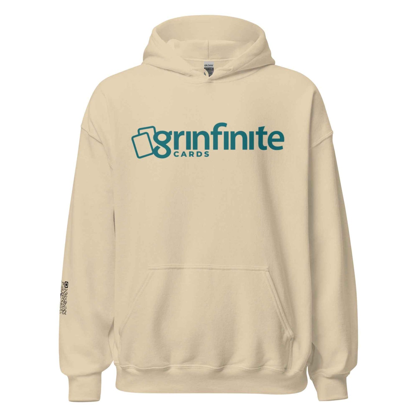 Grinfinite Cards! Unisex Hoodie w/QR code on sleeve