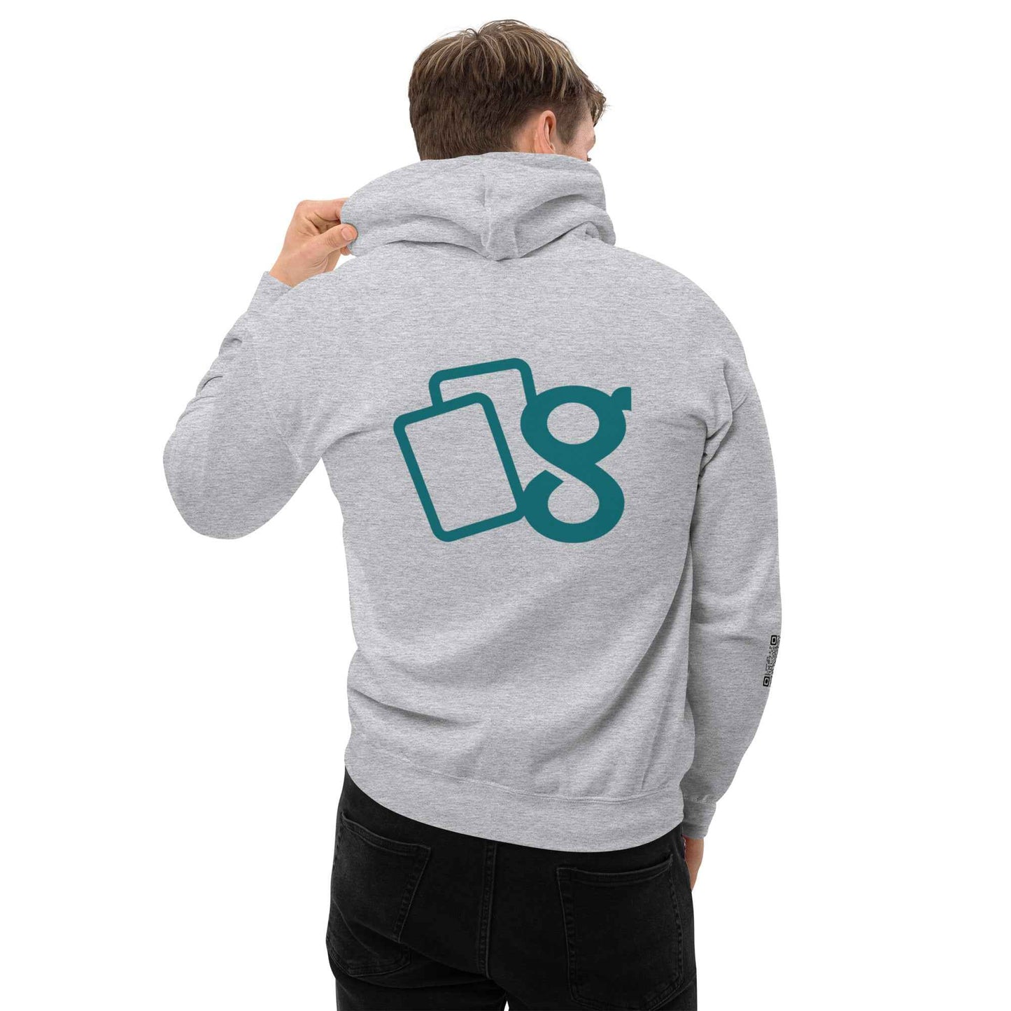 Grinfinite Cards! Unisex Hoodie w/QR code on sleeve