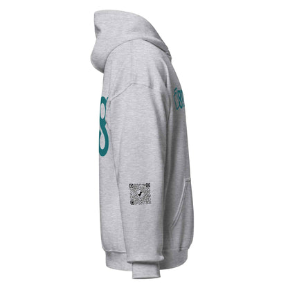 Grinfinite Cards! Unisex Hoodie w/QR code on sleeve