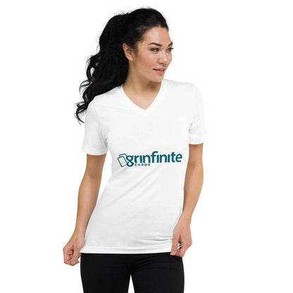 Grinfinite Cards! Unisex Short Sleeve V-Neck T-Shirt